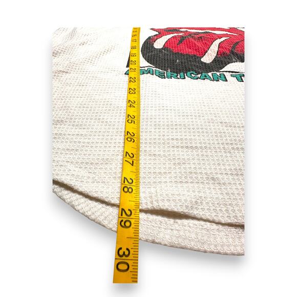 The Rolling Stones Cream Waffle Thermal Oversized Tee Size 2 - Picture 8 of 8